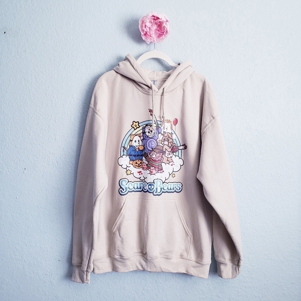 Cream Car Bears Scare Bears Hoodie